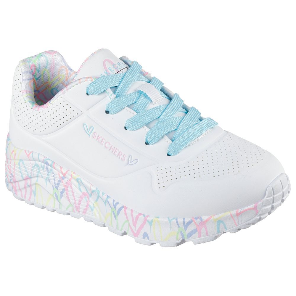 Skechers - Uno Lite Sneakers - White/Pink/Turquoise