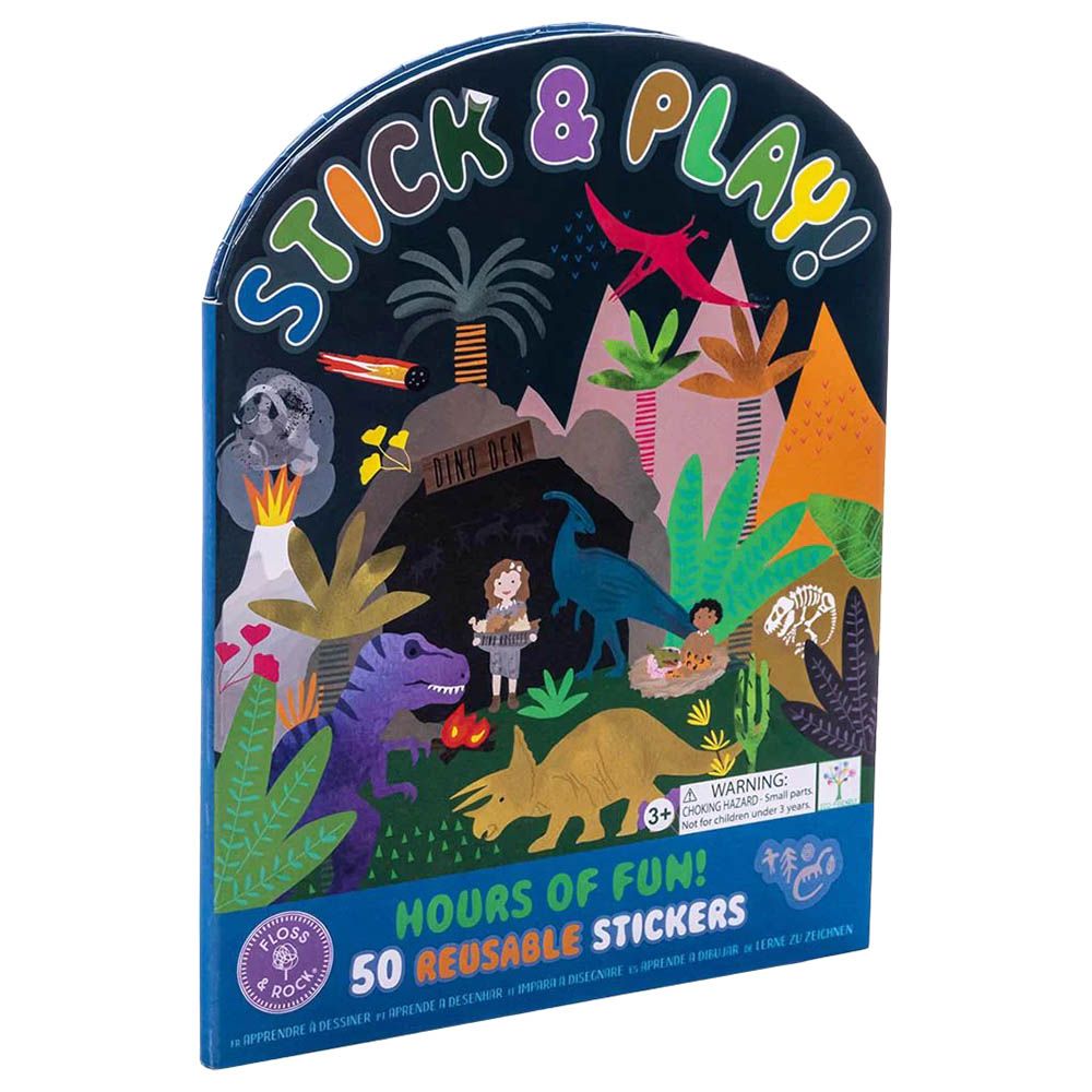 Floss & Rock - Stick And Play Stickers - Dino - 50+pcs