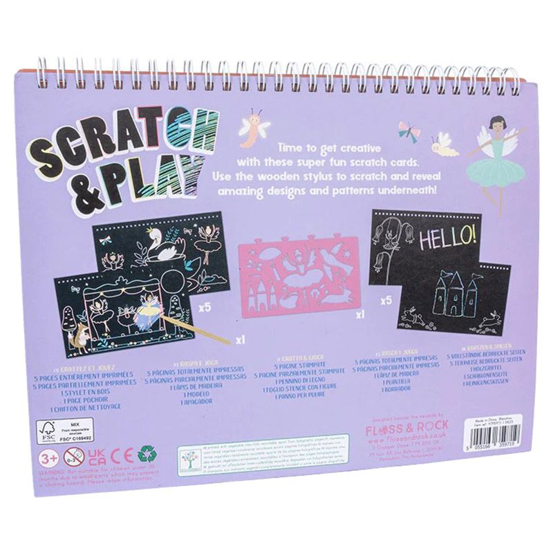 Floss & Rock - Scratch And Play Sipral Book - Enchanted