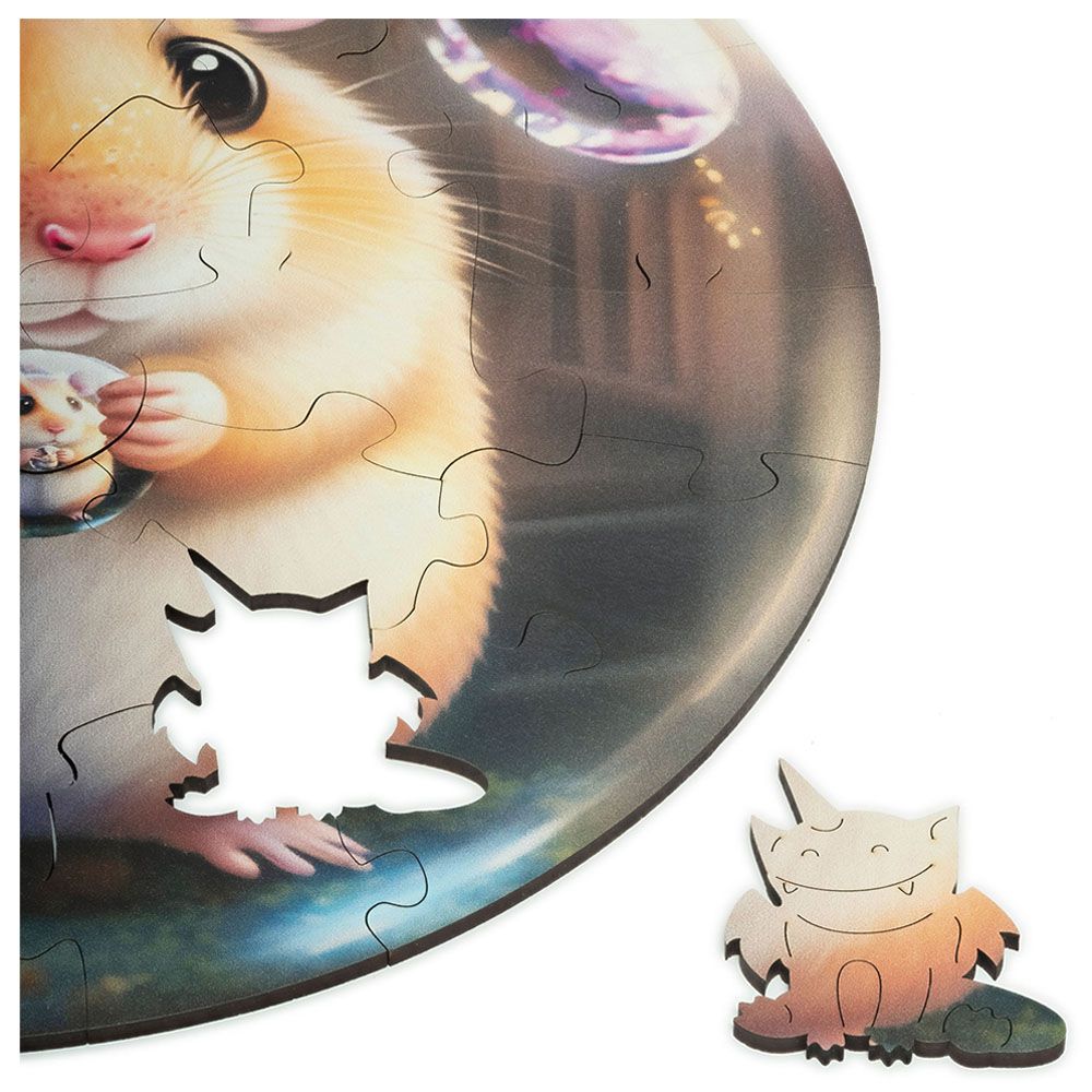 Unidragon - Figured Wooden Puzzle Kit - Hamster Bubblezz - 30pcs