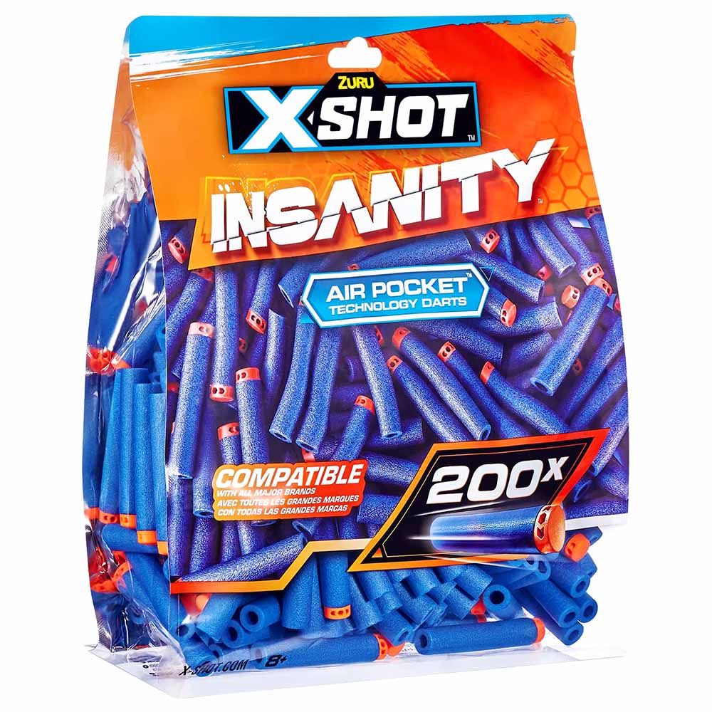 X-Shot - Insanity Refill Darts Foilbag - 200pcs