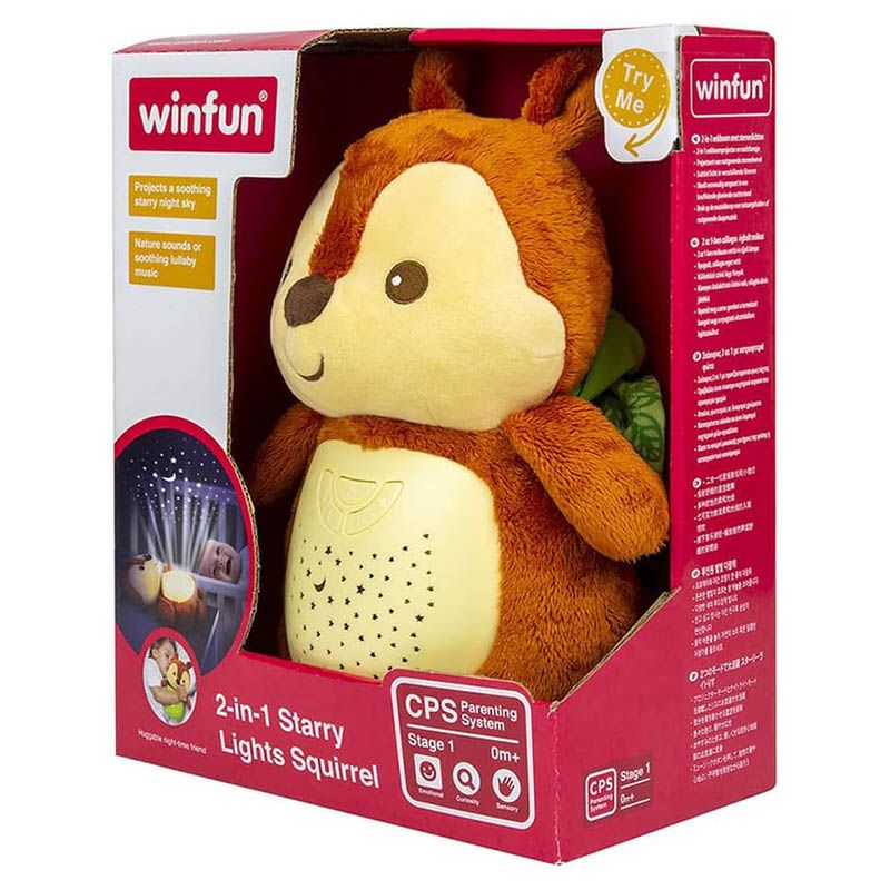 Winfun - 2-In-1 Starry Lights Squirrel Toy - Brown