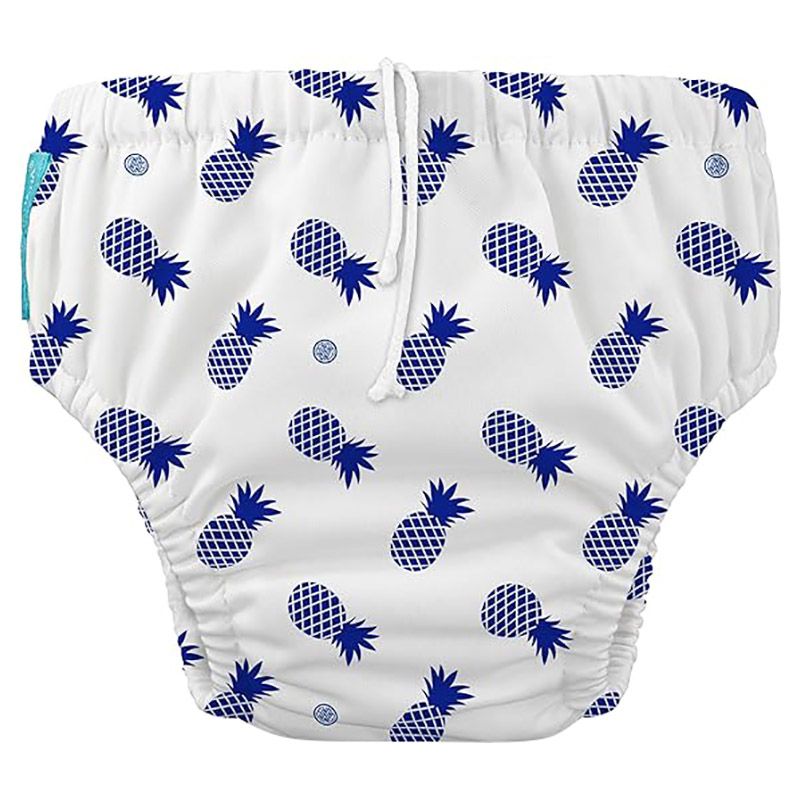 Charlie Banana - Reusable Swim Diaper - Blue Pineapple - Size M - 6.5-9kg