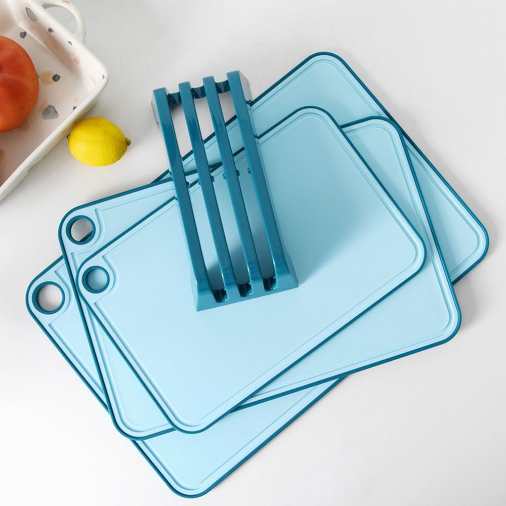 Fissman - Index Chopping Board With Holder - Blue - 3pcs - 41x28cm