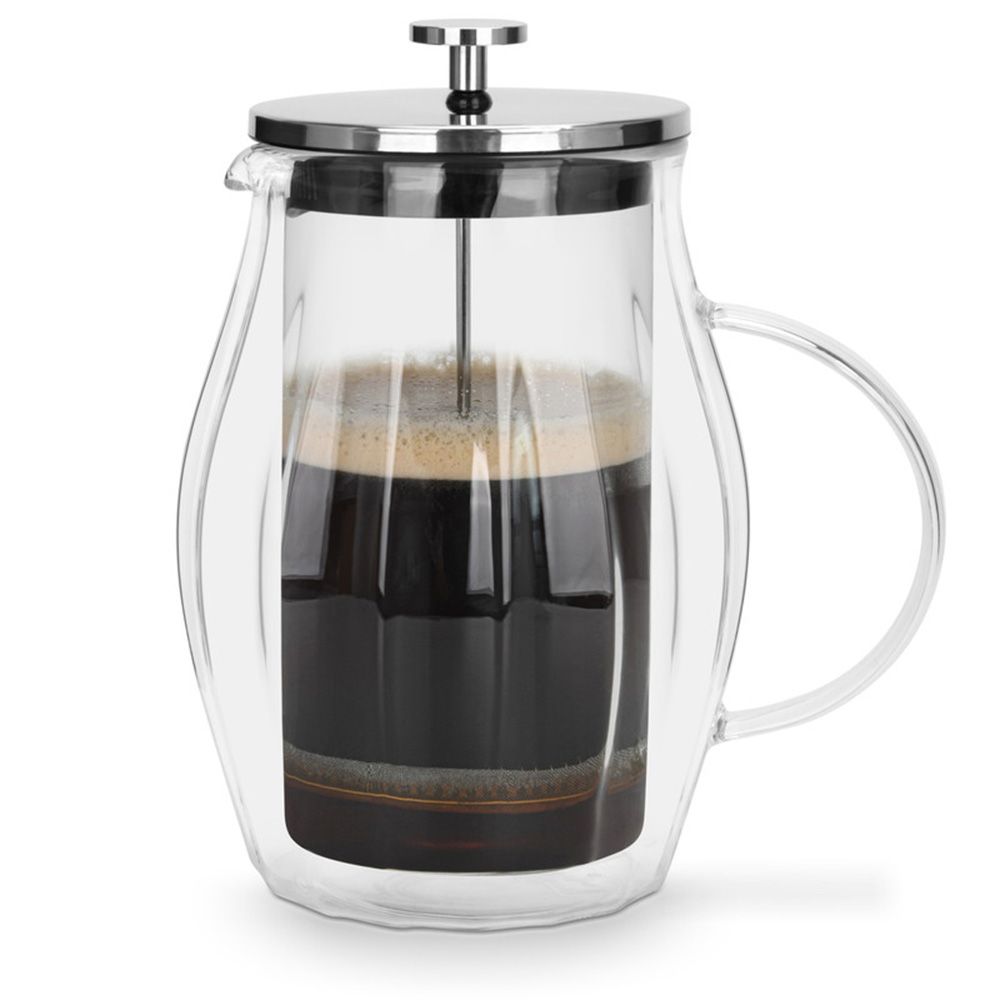 Fissman - Double Wall French Press Coffee Maker - Clear - 600 ml