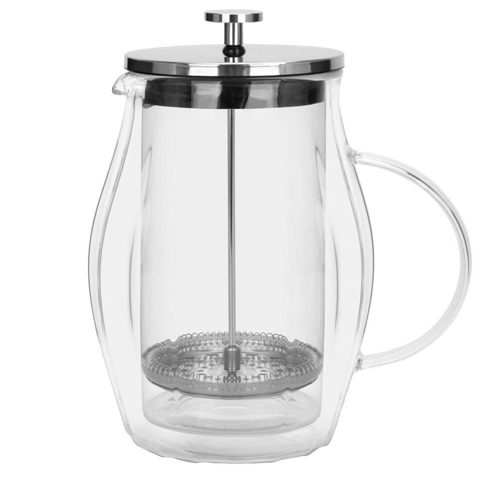 Fissman - Double Wall French Press Coffee Maker - Clear - 600 ml