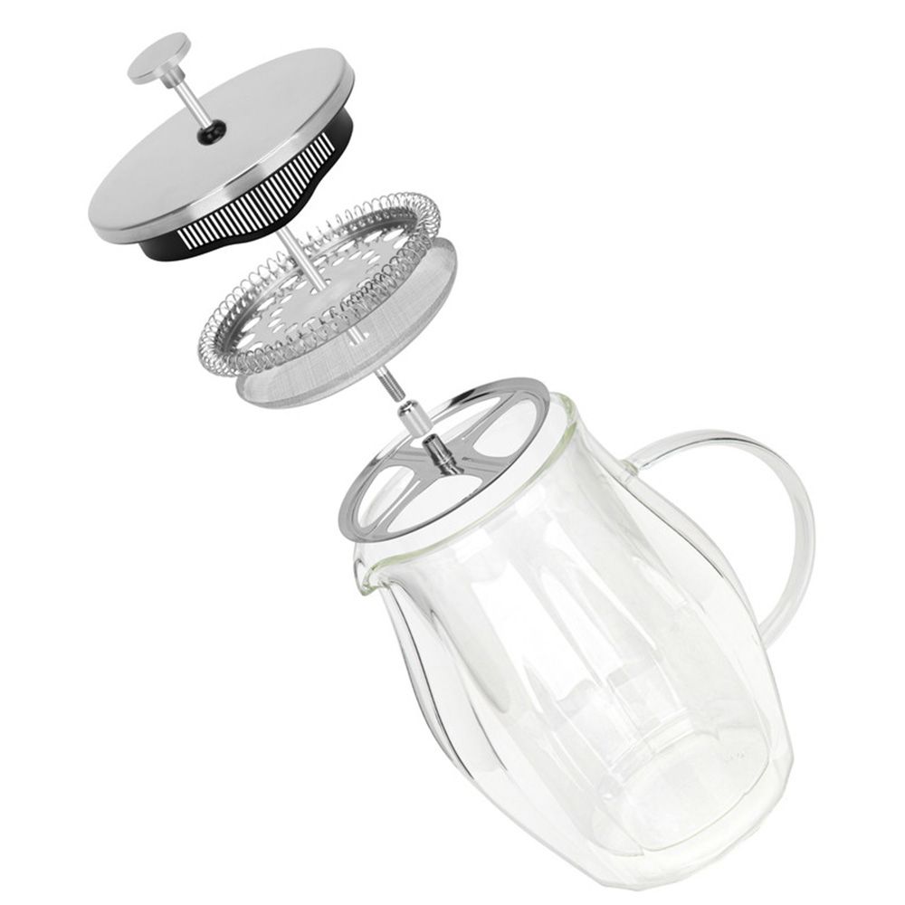 Fissman - Double Wall French Press Coffee Maker - Clear - 600 ml