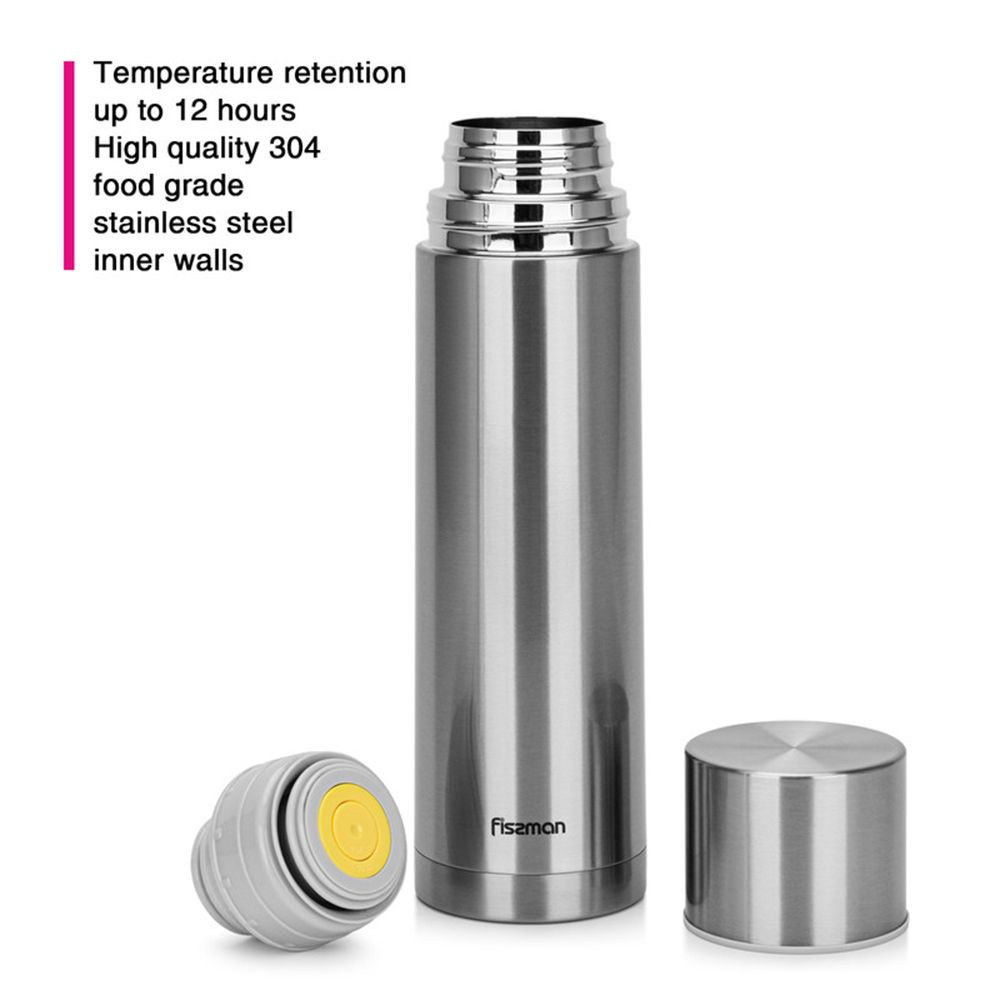 Fissman - Stainless Steel Vacuum Bottle - Silver - 750 ml