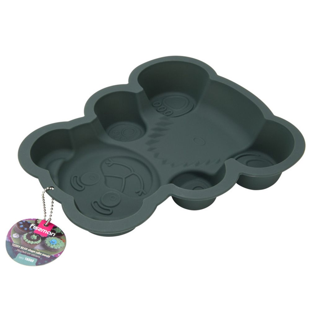 Fissman - Teddy Bear Shaped Silicone Cake Mould - 26x24x5 cm