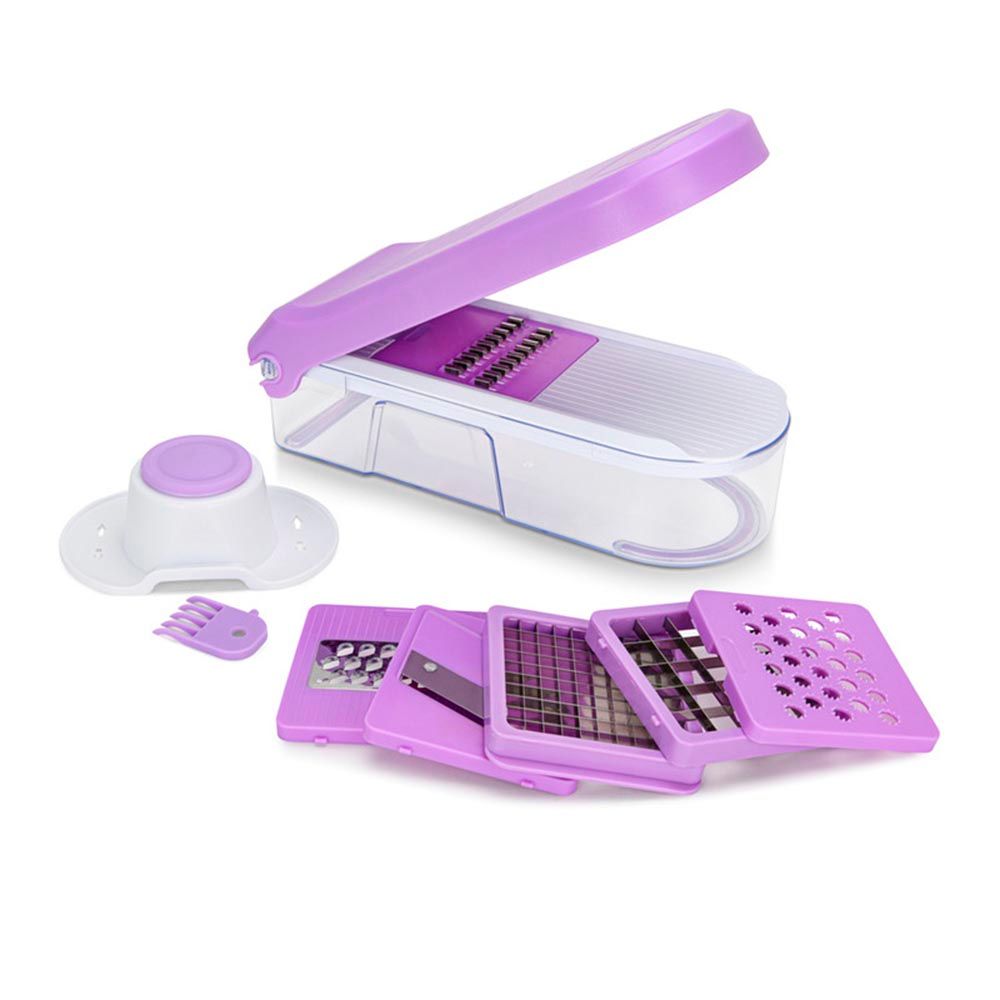 Fissman - Vegetable Cutter Grater With 6 Blades - Purple