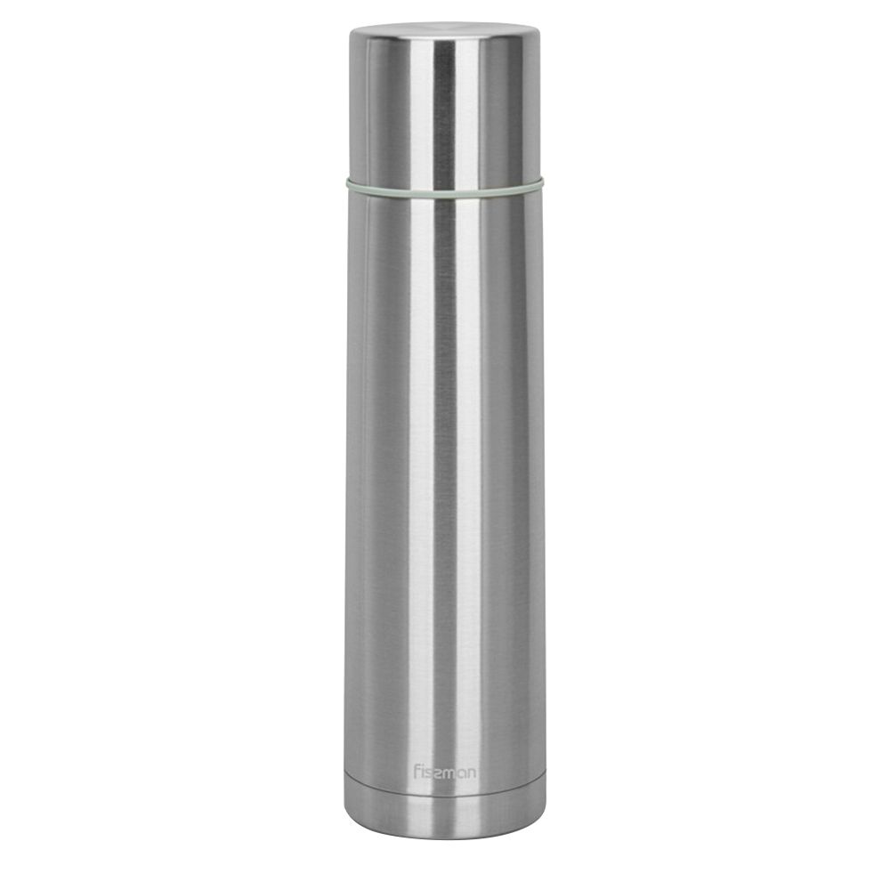 Fissman - Double Wall Vacuum Flask - Silver - 1 L