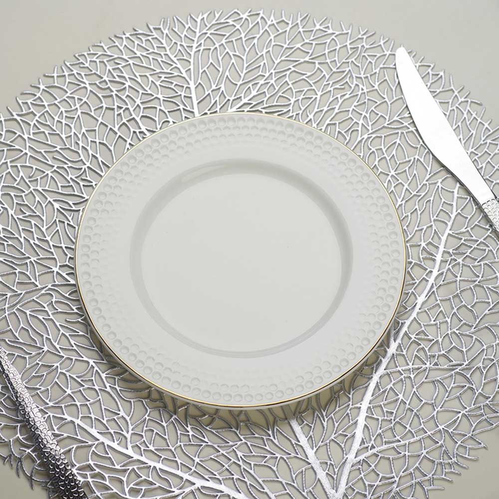 Fissman - Noemi Fine Bone China Plate - White - 20 cm - 2pcs