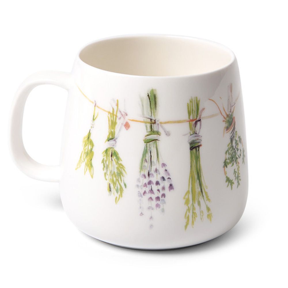 Fissman - Provence Rabbit Design Porcelain Mug - White - 400 ml