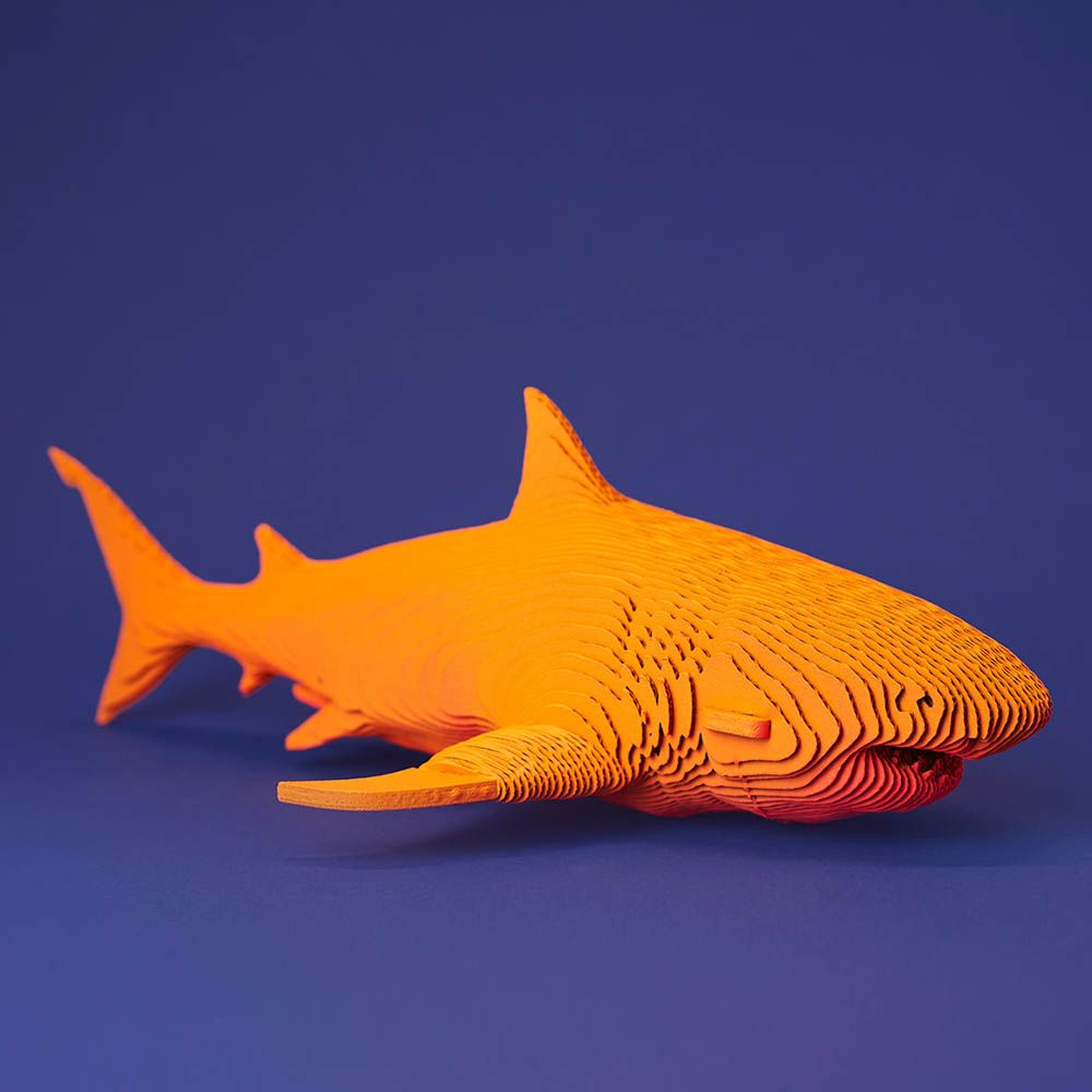 Cartonic - 3D Cardboard Sculpture Puzzle - Shark - 85pcs