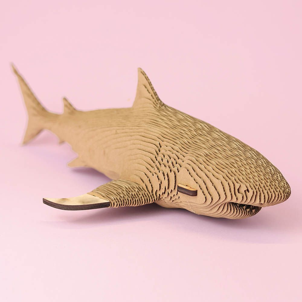 Cartonic - 3D Cardboard Sculpture Puzzle - Shark - 85pcs