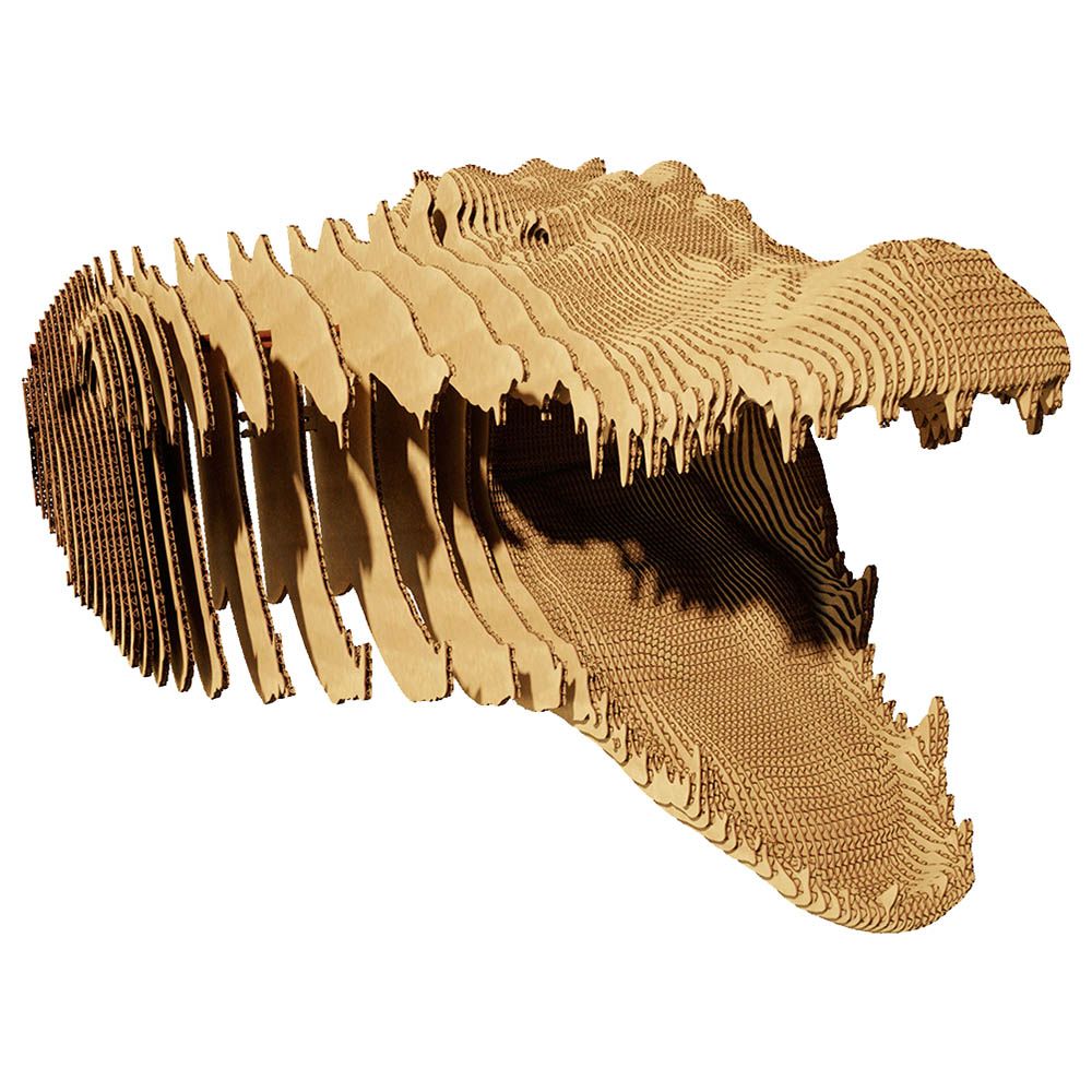 Cartonic - 3D Cardboard Sculpture Puzzle - Crocodile - 99pcs