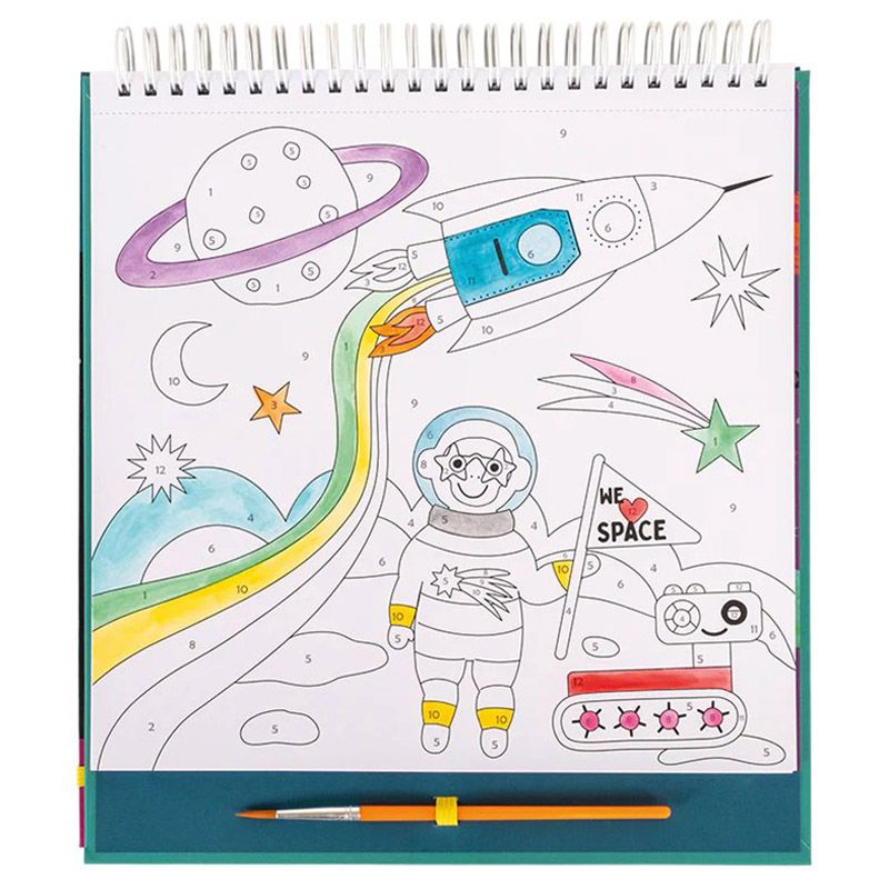 Floss & Rock - Paint By Numbers Color Activity Book - Space