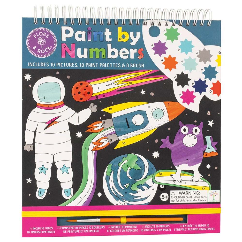 Floss & Rock - Paint By Numbers Color Activity Book - Space