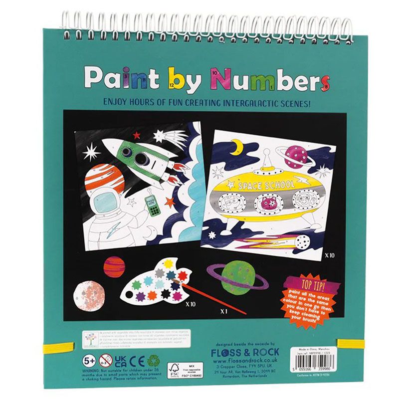 Floss & Rock - Paint By Numbers Color Activity Book - Space