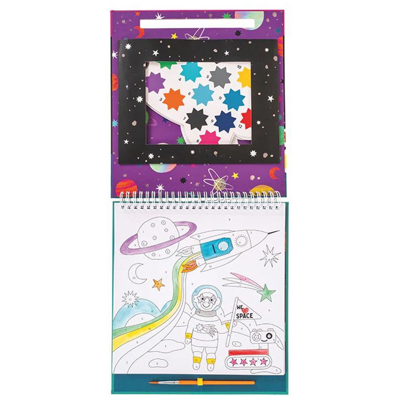 Floss & Rock - Paint By Numbers Color Activity Book - Space