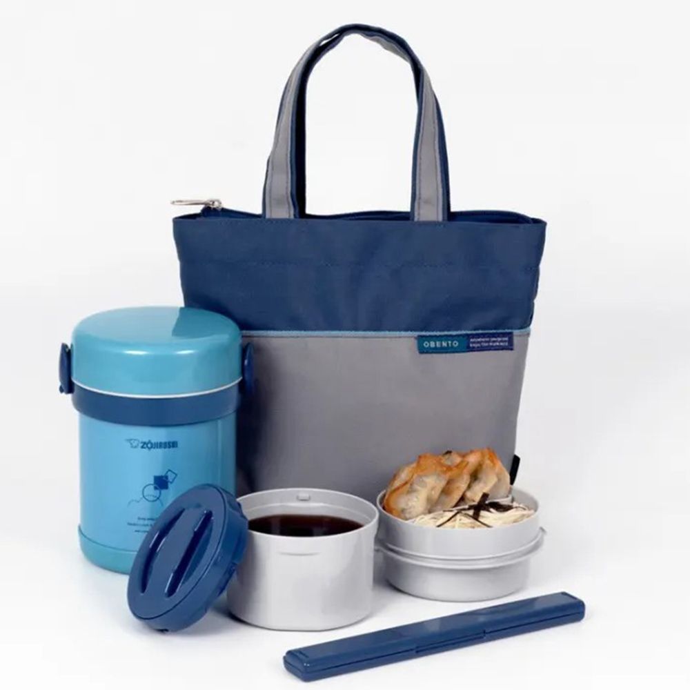 Zojirushi - Stainless Steel Vacuum Lunch Kit - Aqua Blue - 630 ml