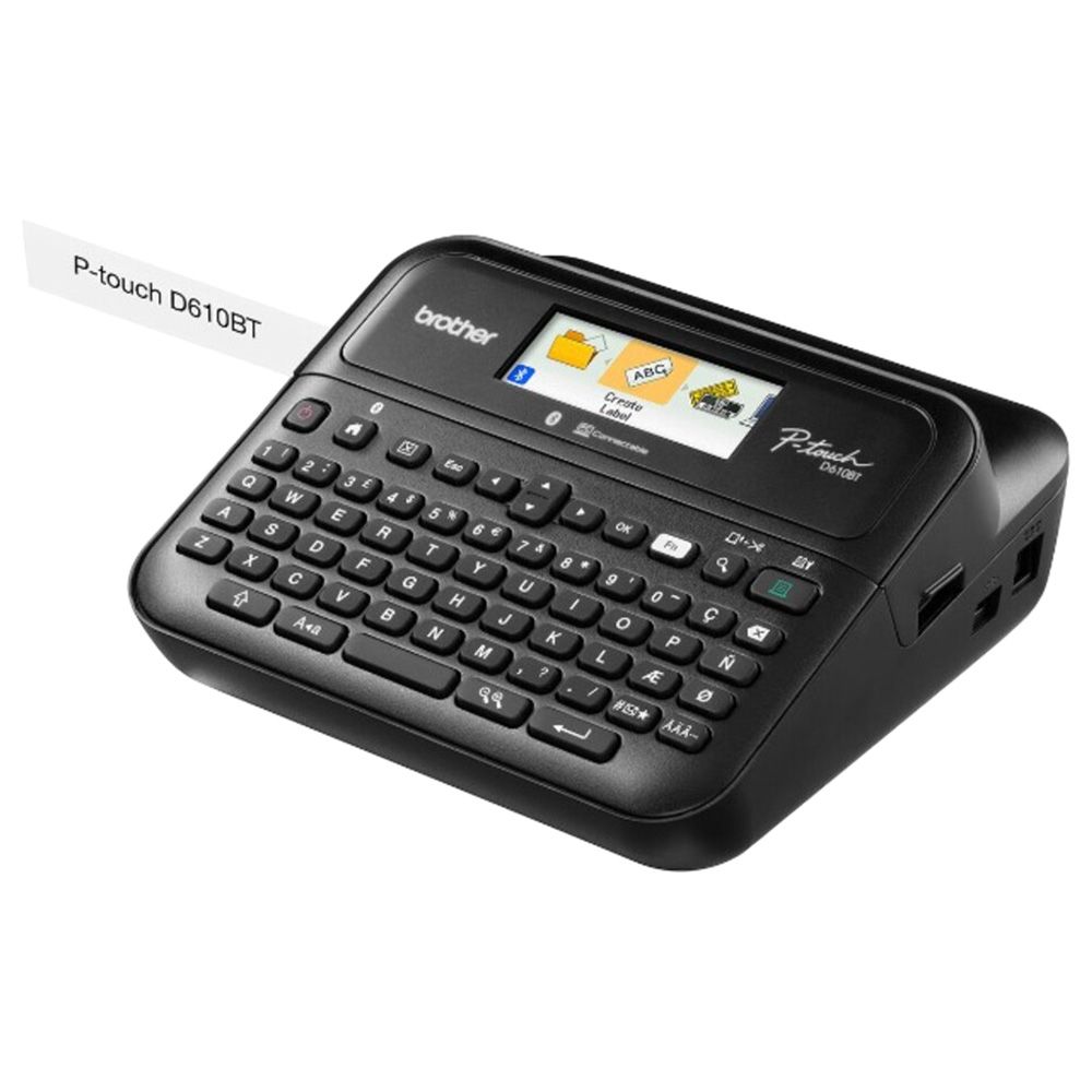 Brother - Desktop Bluetooth & PC Connectable Label Printer - Black