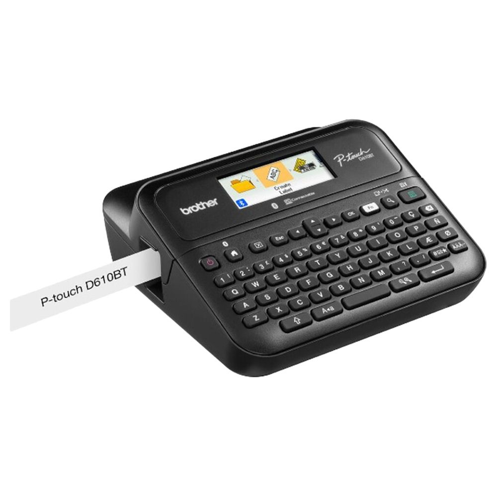 Brother - Desktop Bluetooth & PC Connectable Label Printer - Black