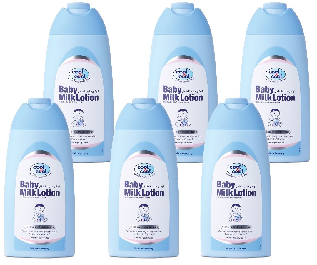 Cool&Cool Baby Milk Lotion, 250ml - Bundle of 6