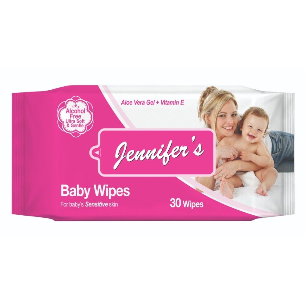 Jennifer's - Baby Wipes Alcohol Free, 30's (Bundle of 6)