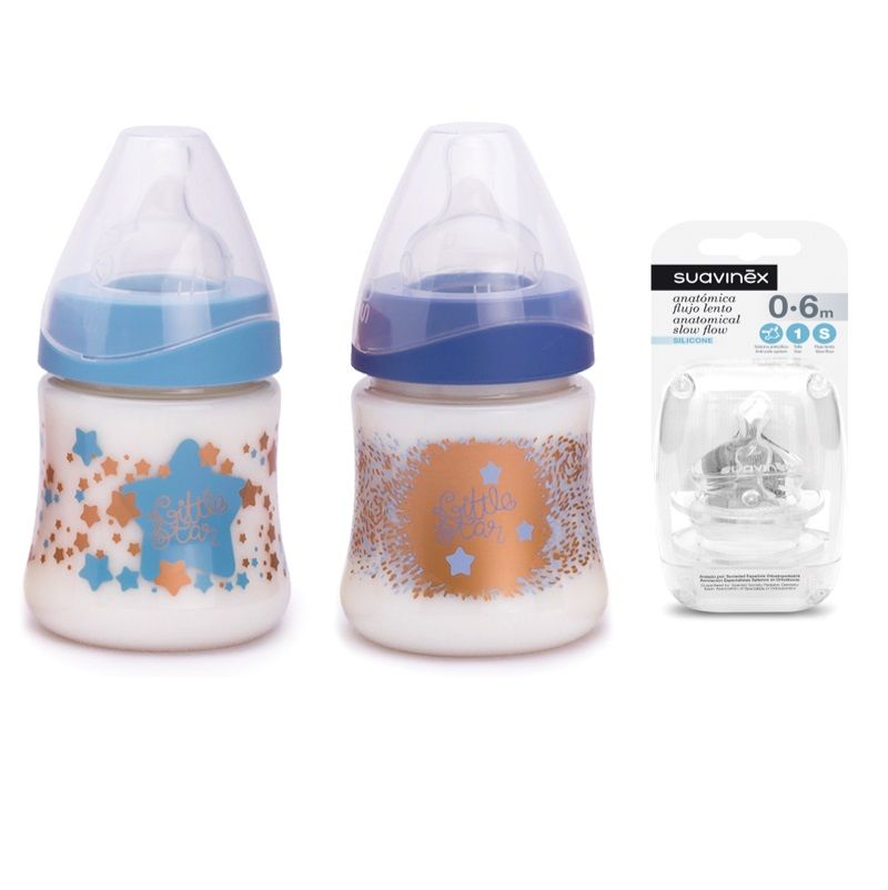 Suavinex Prem Bottle Set Girl 270ml  With Free Teat