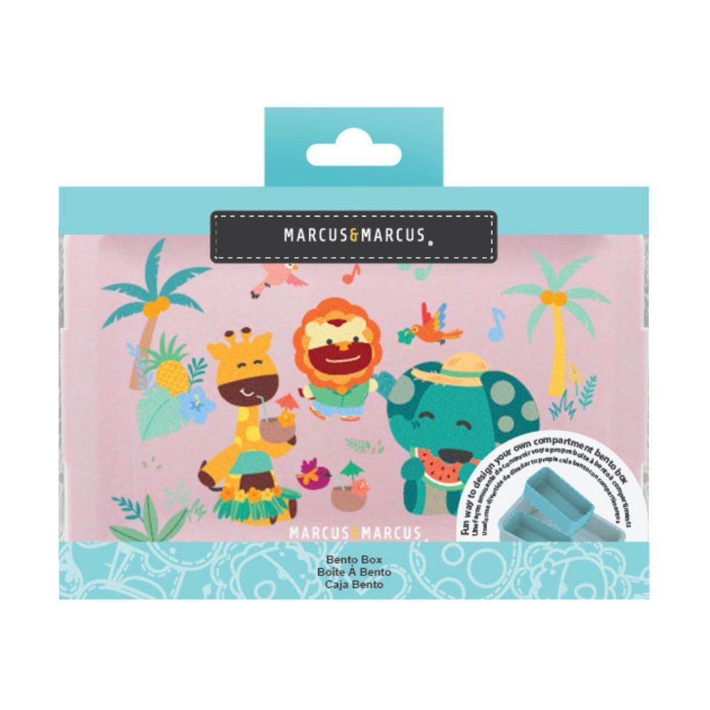 Marcus & Marcus - Bento Lunch Box With Two Silicone Removable Compartments (Tropical)