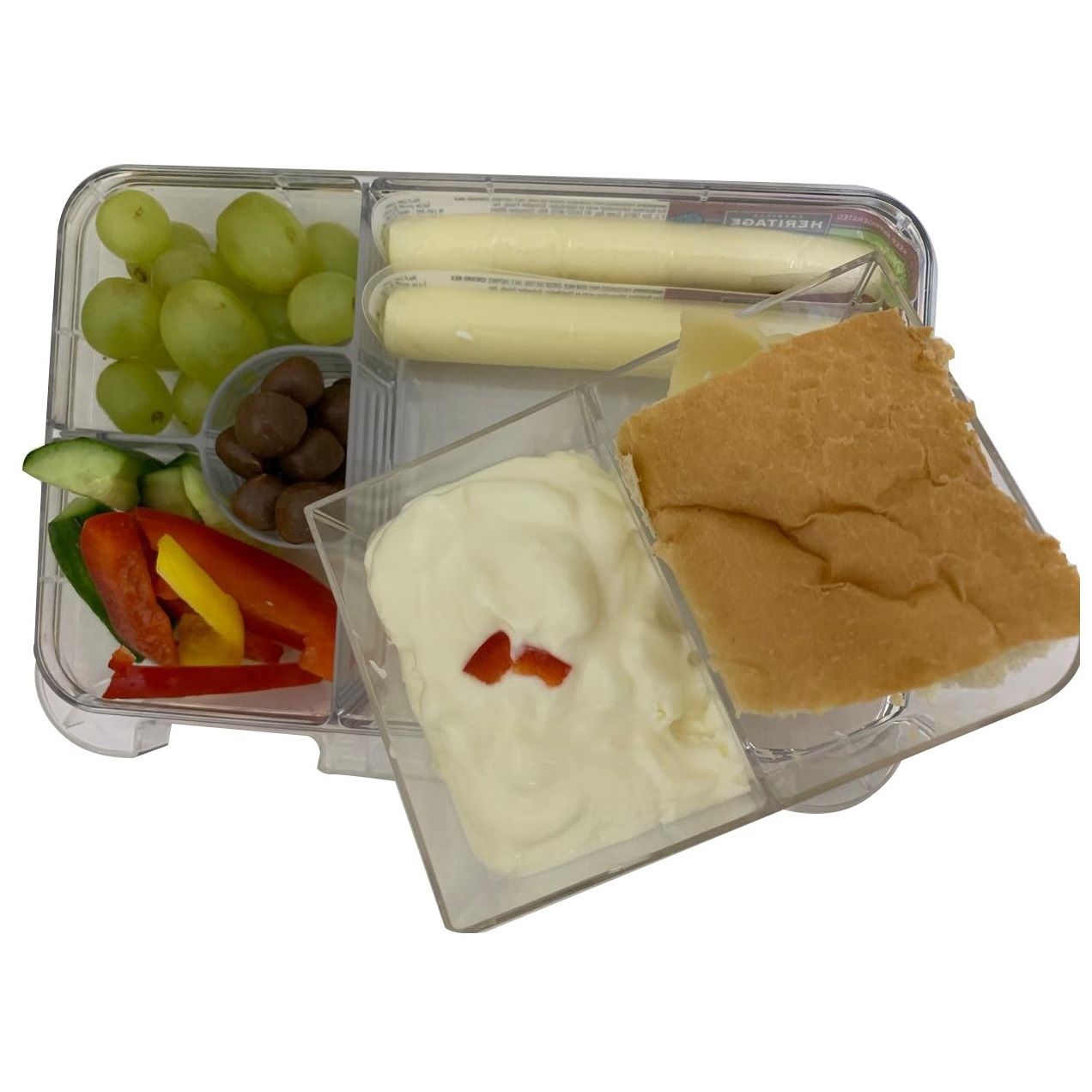 GenioWorld Lunch Box + Ice pack + Elephant Sandwich Cutter