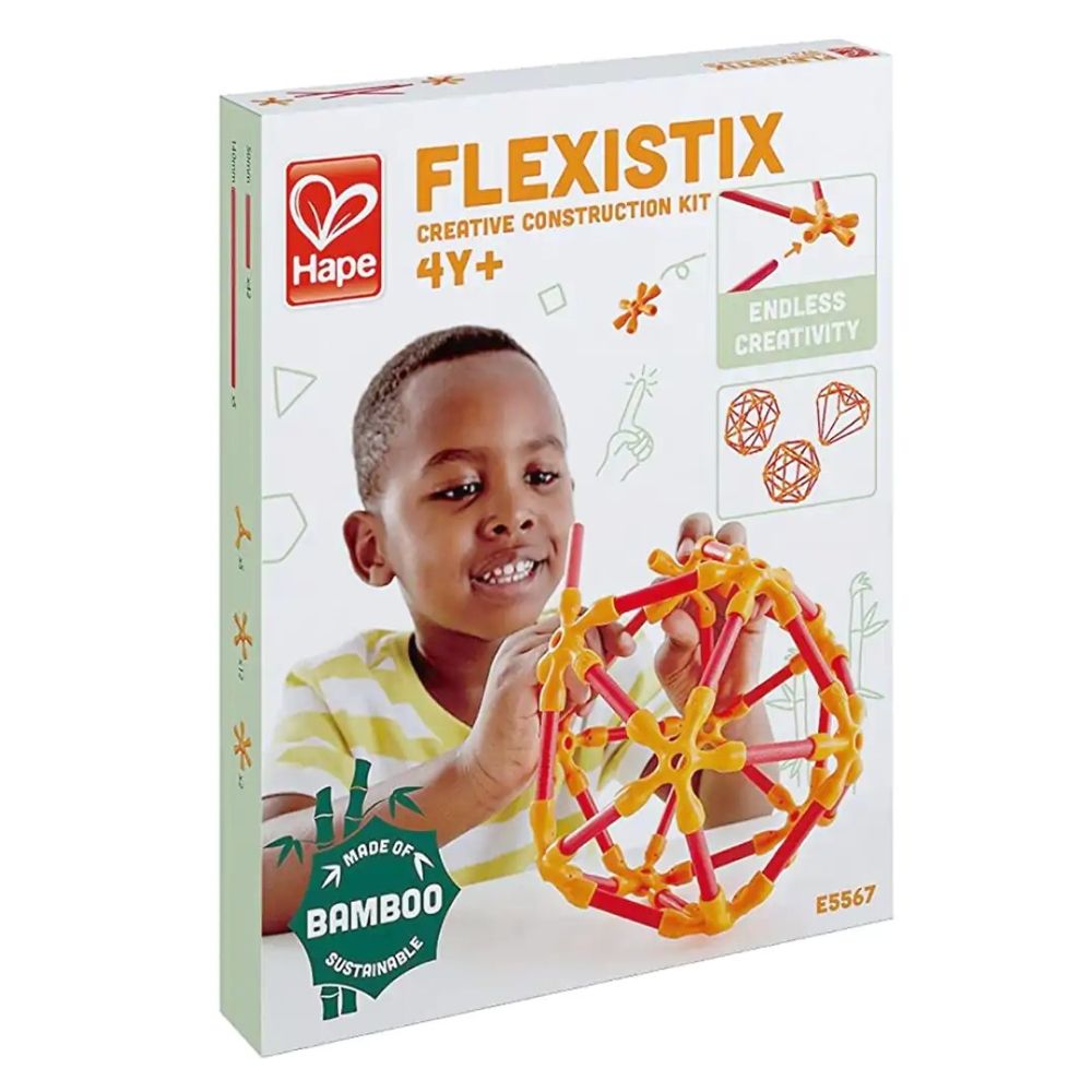 Hape - Flexistix Creative Bamboo Construction Kit - 66pcs