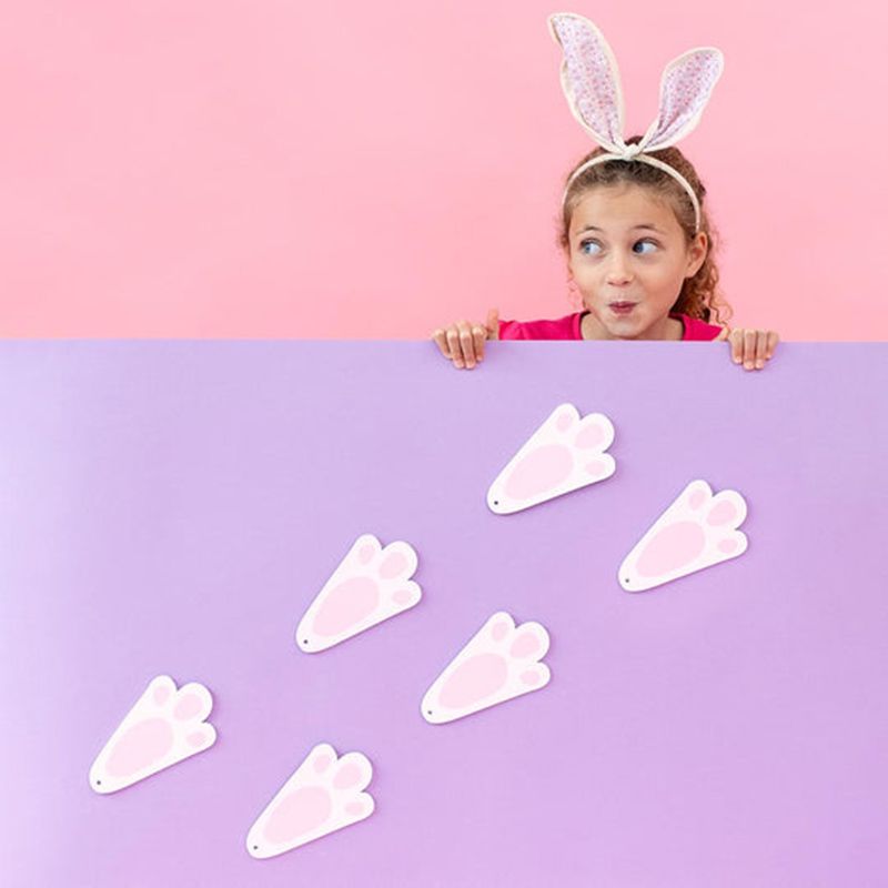 Talking Tables - Easter Spring Bunny Wooden Footprint Decorations