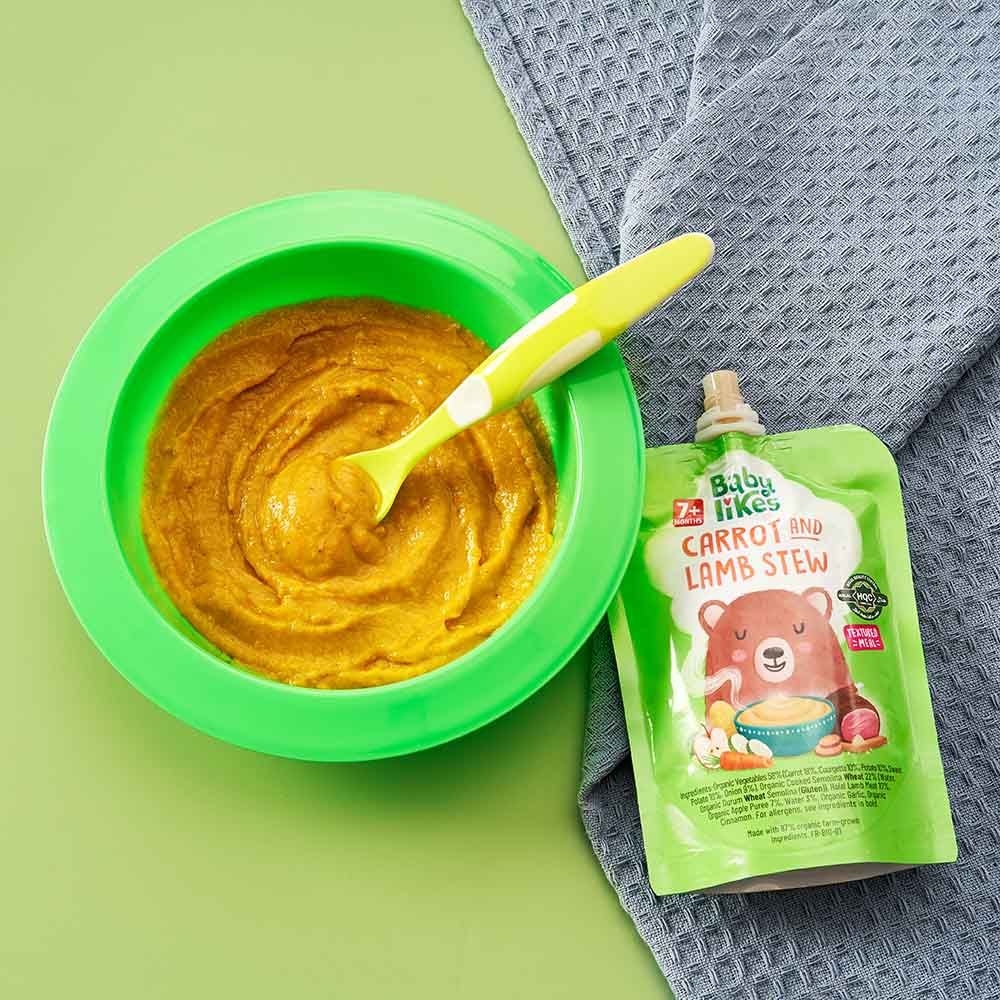 Babylikes - Halal Baby Puree Food Pouch - Carrot And Lamb Stew - 130 g