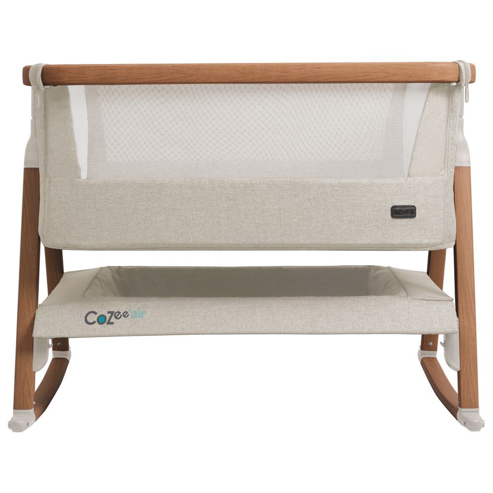 Tutti Bambini - Cozee Air Bedside Crib - Scandinavian Walnut/Ecru