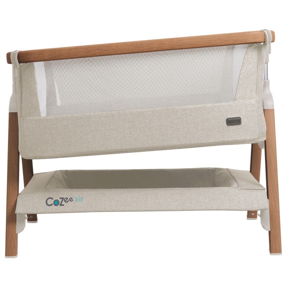 Tutti Bambini - Cozee Air Bedside Crib - Scandinavian Walnut/Ecru