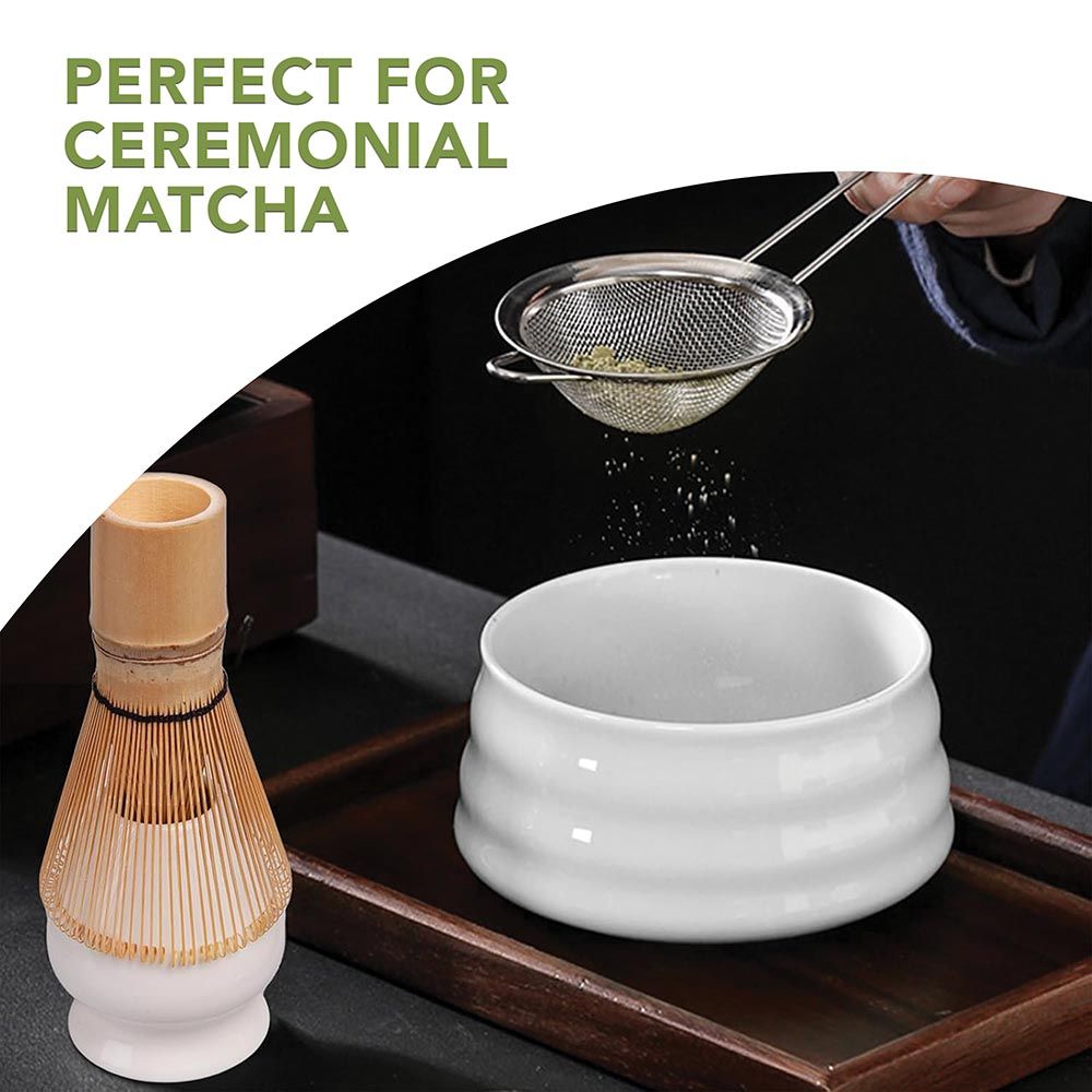 Jinou - Matcha Whisk For Mixing Tea - White - 7 Pcs