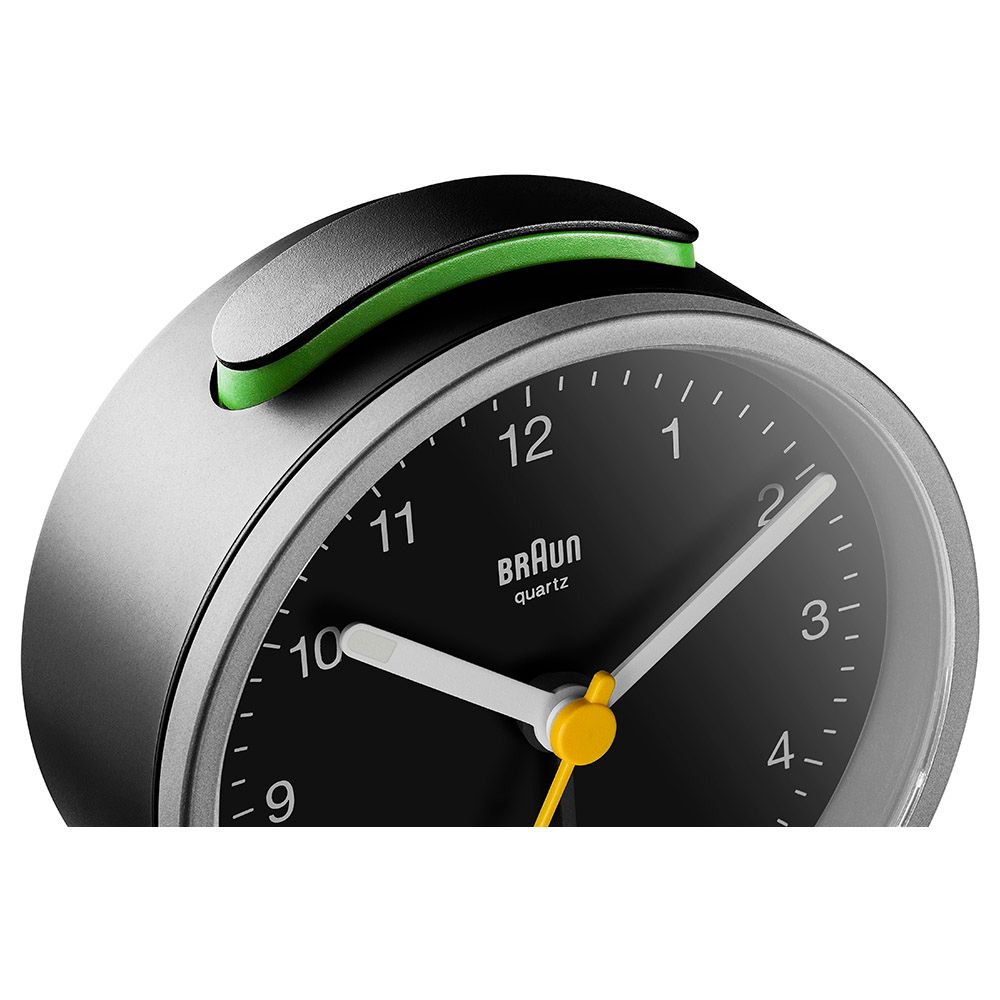 Braun - Analog Alarm Clock - Silver/Black