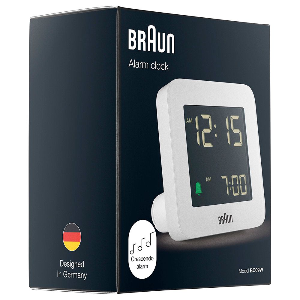 Braun - Digital Alarm Clock - White