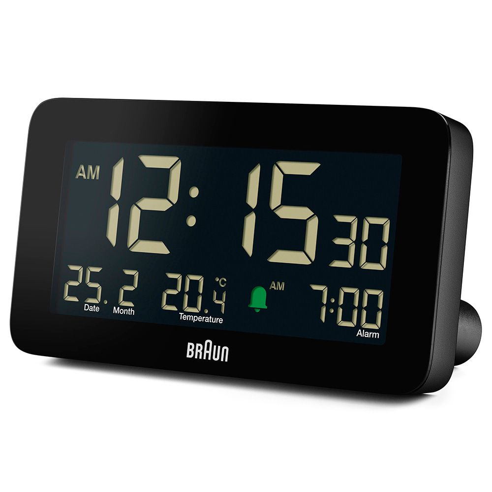 Braun - Digital Alarm Clock With Backlight - Black