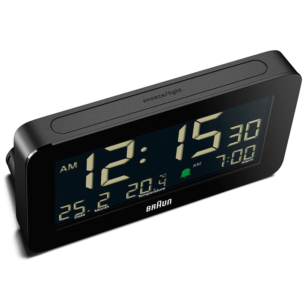 Braun - Digital Alarm Clock With Backlight - Black