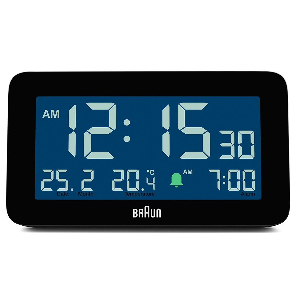 Braun - Digital Alarm Clock With Backlight - Black