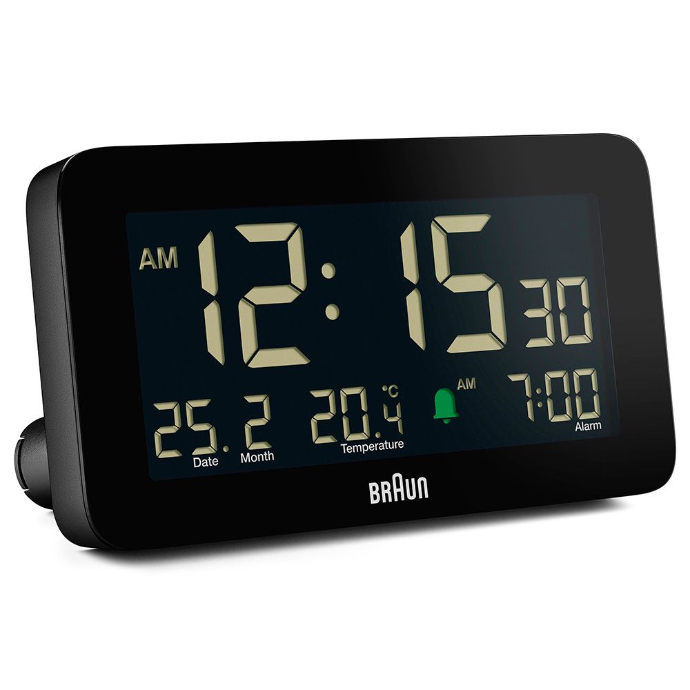 Braun - Digital Alarm Clock With Backlight - Black