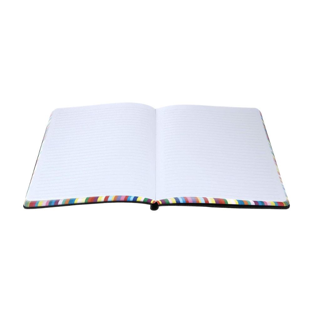 Collins - Edge Rainbow A5 Ruled Notebook - Charcoal