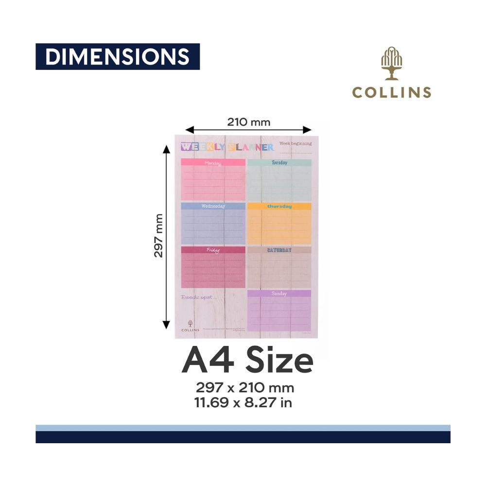 Collins - Brighton A4 Weekly Desk Pad