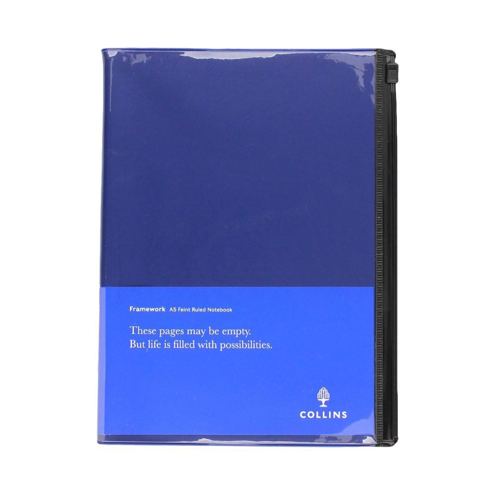 Collins - Framework A5 Feint Ruled Notebook - Blue