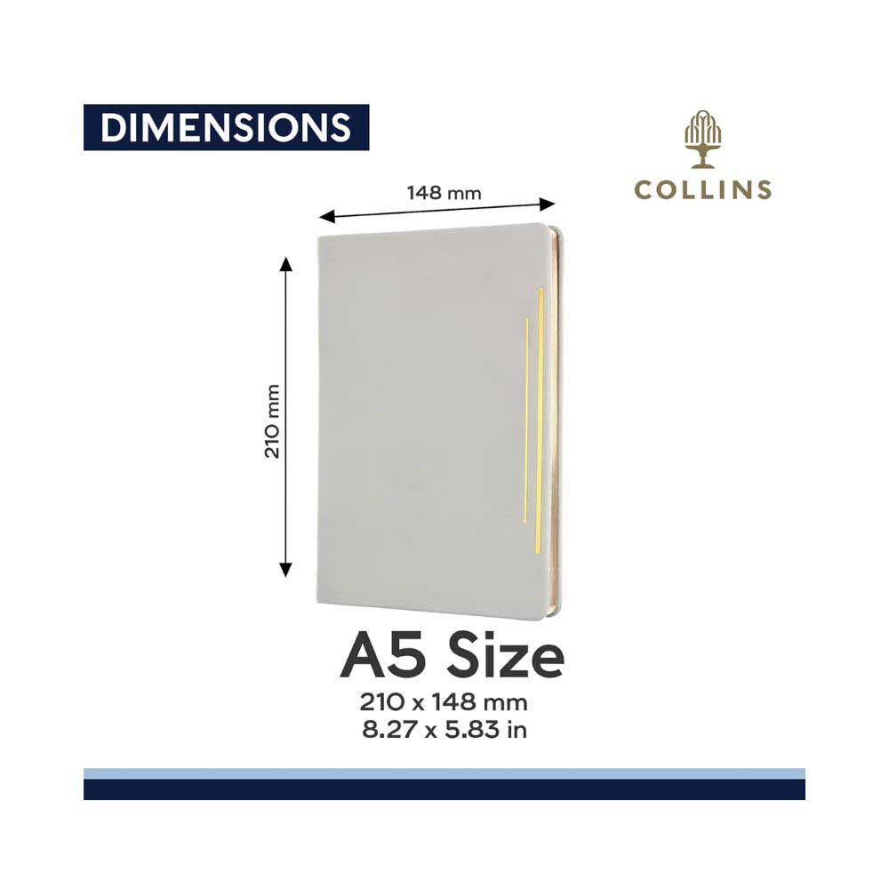 Collins - Diva A5 Luxe Ruled Notebook - Beige