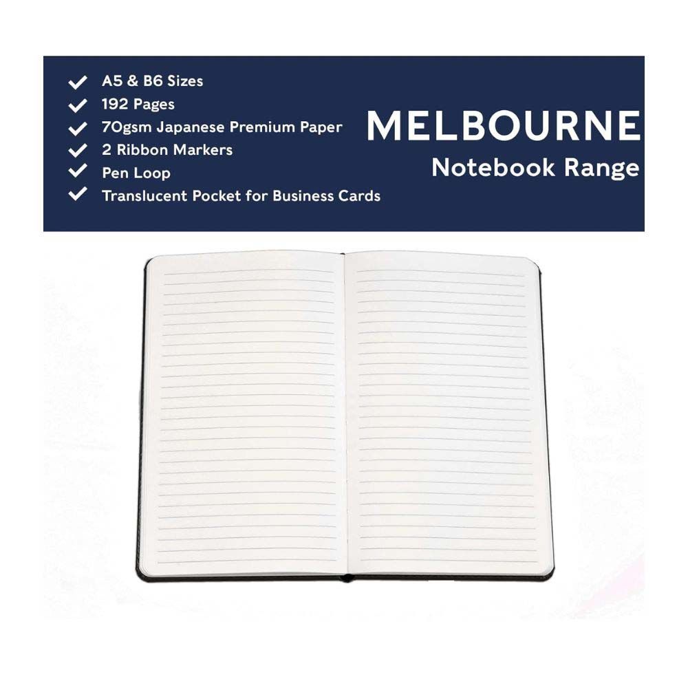 Collins - Melbourne A5 Ruled Notebook - Lilac