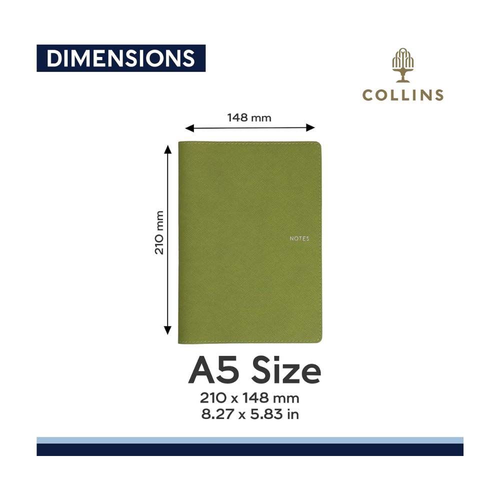 Collins - Melbourne A5 Ruled Notebook - Green